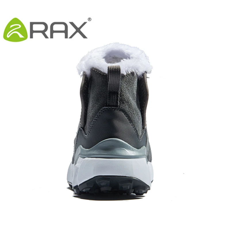 RAX Men\'s Hiking Shoes Latest Snowboot Anti-slip Boot Plush Lining  Mid-high Classic Style Hiking Boots for Professional Men