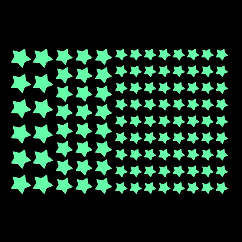 Pegatinas de estrellas fluorescentes, pegatinas luminosas, decoración de pared, decoración de techo, pegatina brillante que brilla en la oscuridad,