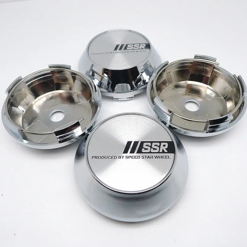 4pcs 65mm For SSR Car Wheel Center Hub Cap Covers 45mm Emblem Badge sticker Auto Styling Accessories