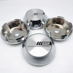 4pcs 65mm For SSR Car Wheel Center Hub Cap Covers 45mm Emblem Badge sticker Auto Styling Accessories