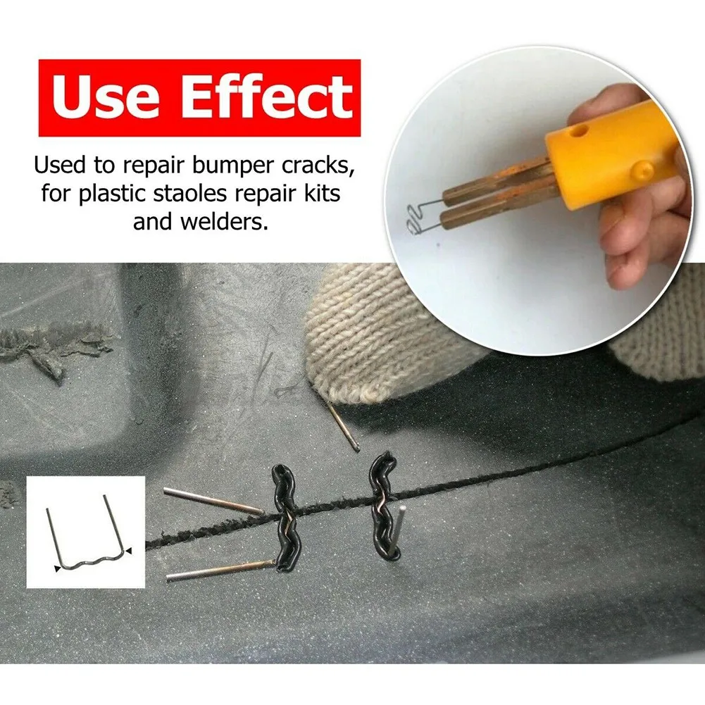 1000 pz Cucitrice A Caldo Graffette Per Saldatore di Plastica Standard Pre Taglio 0.8mm Piatto Hot Staple Auto Paraurti Riparazione Strumento di Saldatura
