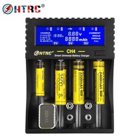 Multifunction 4-Slot Smart Battery Charger LCD For 18650 26650 6F22  AA AAA 16340 14500 Li-ion Life NiMH NiCD 9V Battery