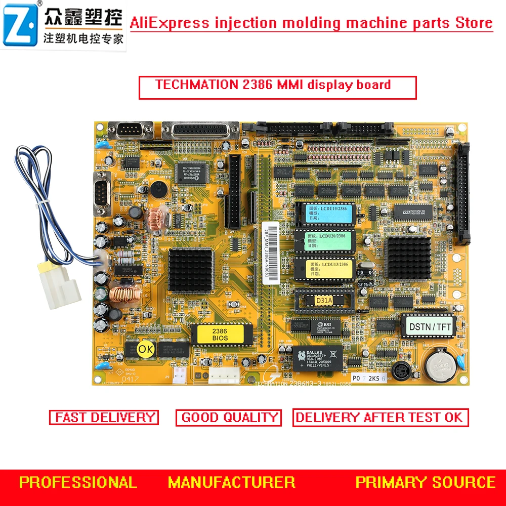 Techmation 2386M3-3 2386M3-2 MMI2386 MMI display card  new & original 2386 board for injection molding machine