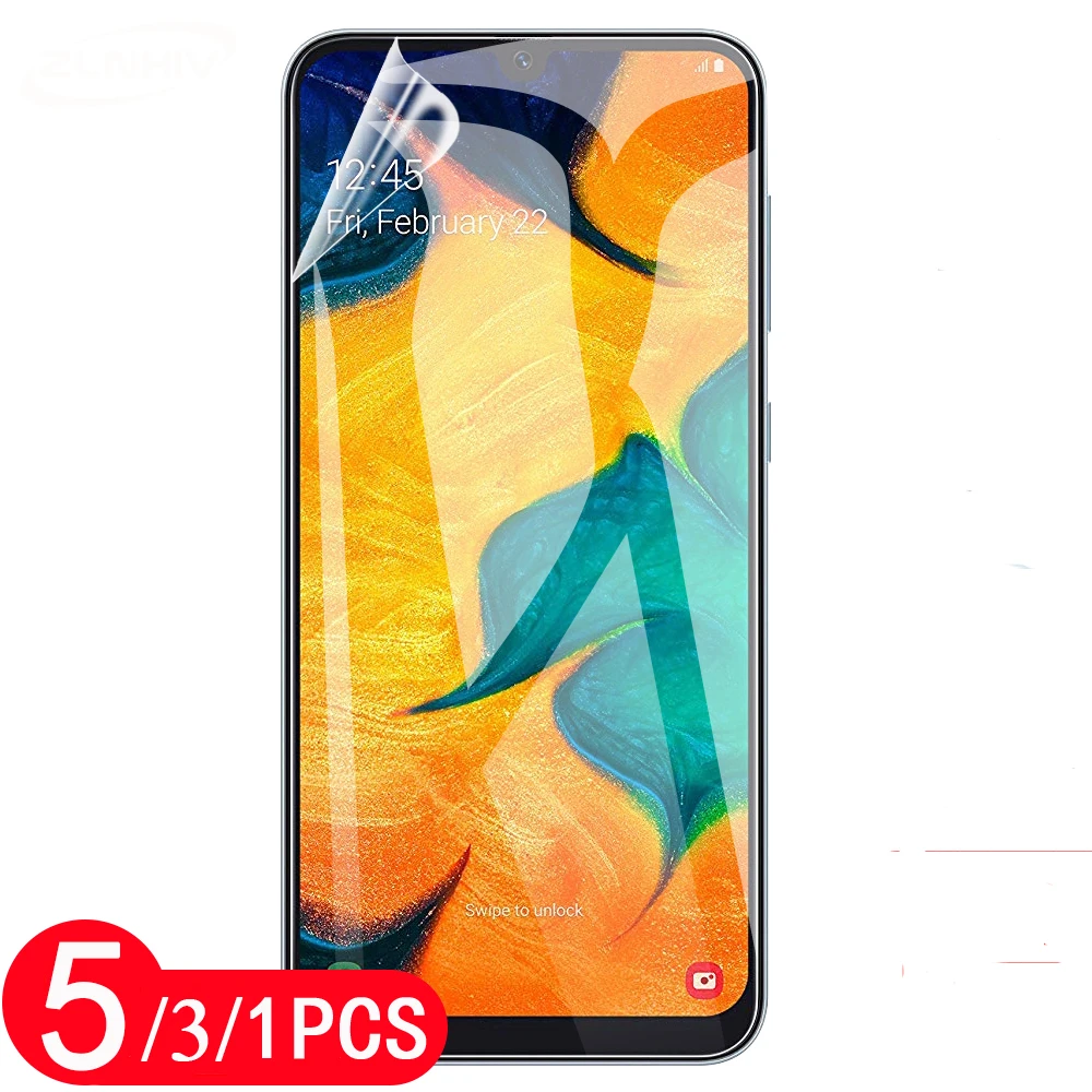 5Pcs full cover for samsung galaxy A90 A80 A70 A60 A50S A40 A30 A20 A10 screen protector hydrogel protective film Not glass