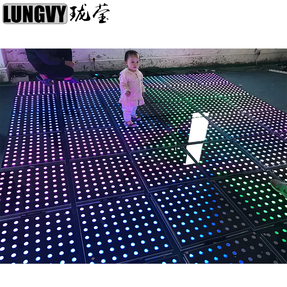 

64pcs 5050 SMD RGB 3in1 Digital Panel 8x8 Pixel Led Video Dance Floor Dancing Tile For Stage Dj Disco Concert Wedding