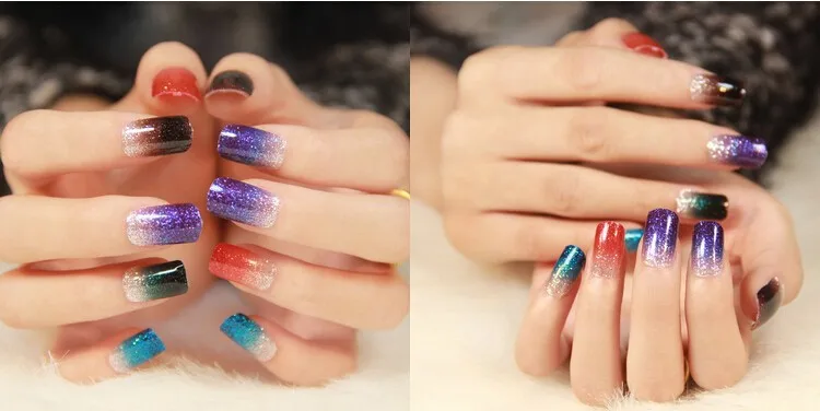 36 farben Set Glitter Acryl Pulver UV Gel Nagellack Tränken Weg Vom UV Gel Builder Bunte Gel Polish Nagel Kunst liefert – Detail 2