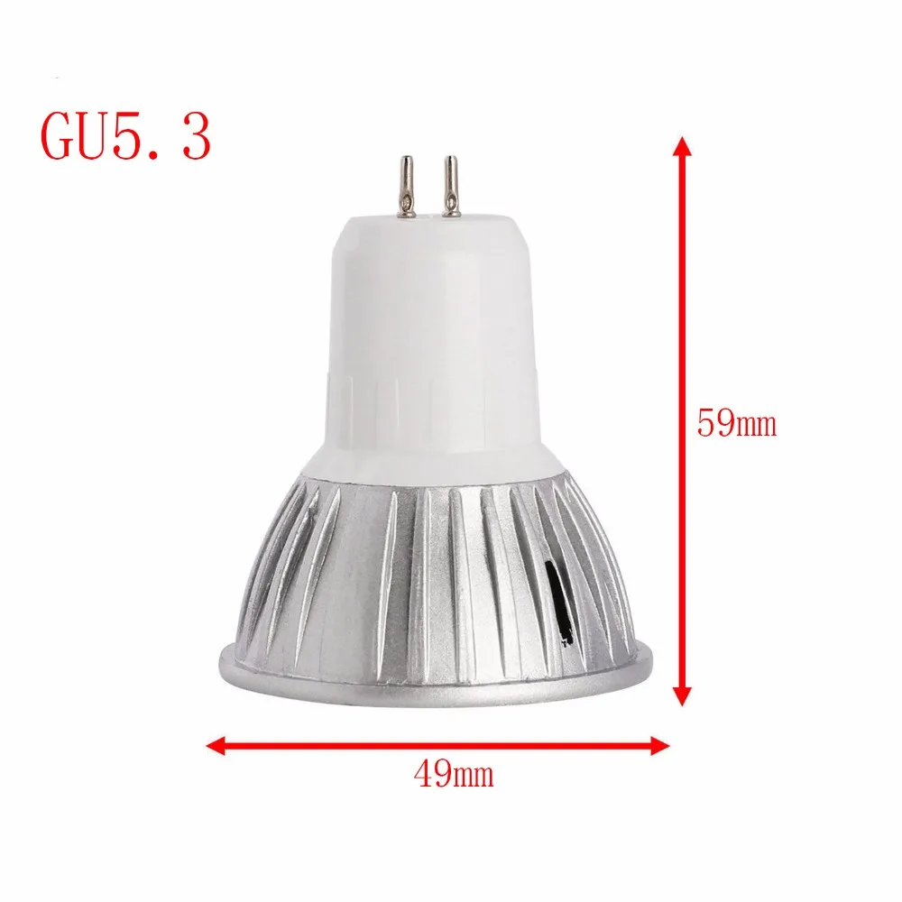 1 sztuk GU10/B22/E27/E14/E12/B15/GU5.3 reflektory LED wysokiej jakości 6W żarówki DC 12V 8 kolorowe diody Led Lampada żyrandol non-dimma