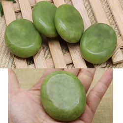 Masajeador de tejido profundo para Spa, piedras naturales de Jade verde, roca fría