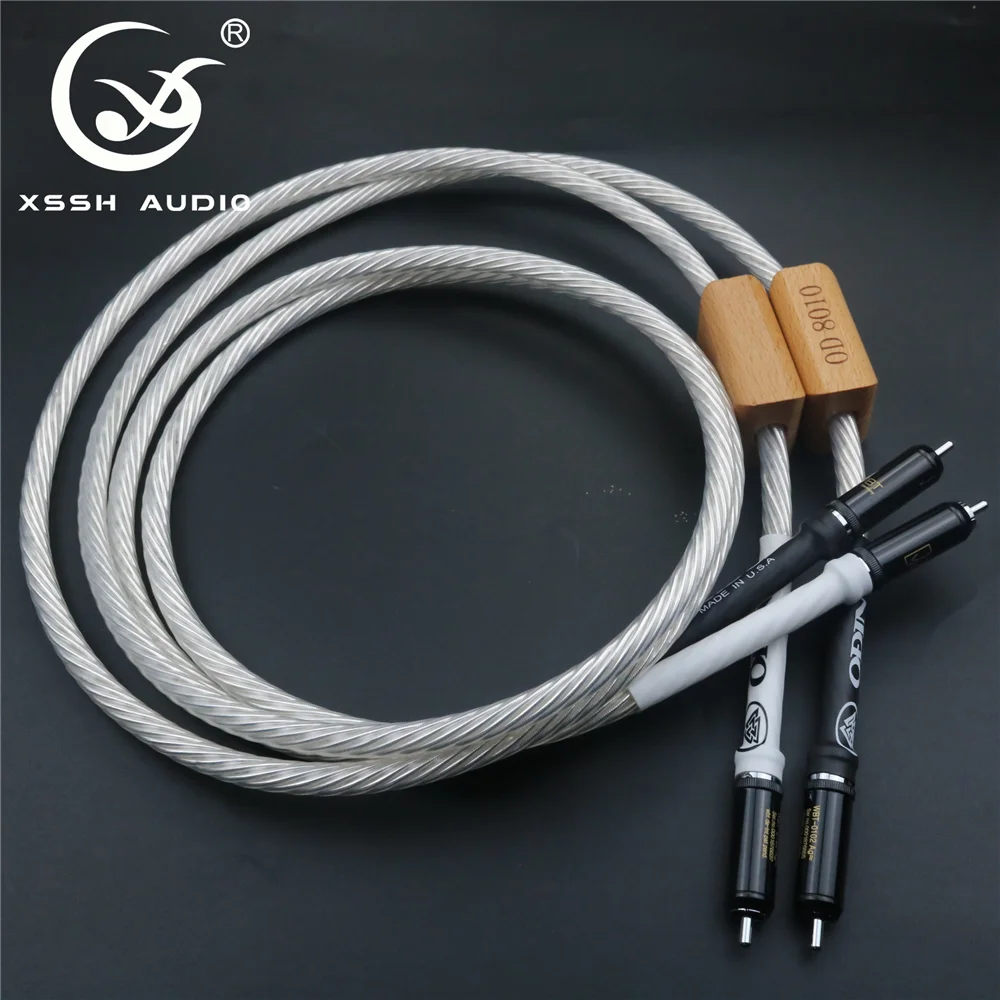 

Signal Lines YIVO XSSH HiFi Hi-end Silver Plated OFC Shield Hifi Data Cable Male RCA to RCA Audio Video Cable Extend Cord Wire