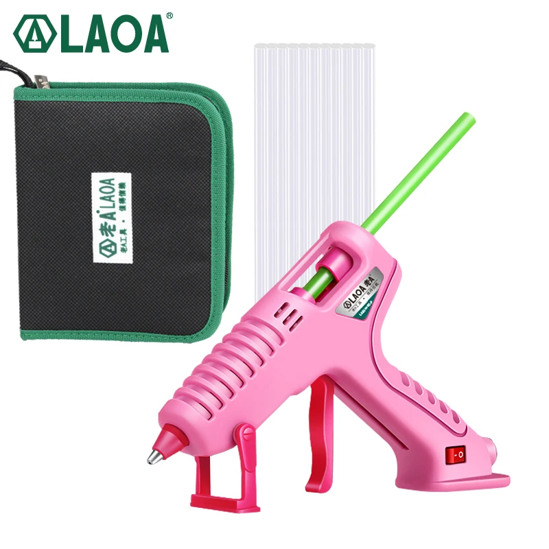 LAOA 25W /40W/8W Hot Melt Glue Gun With Bag 7mm Thermal Glue Hot Melt Guns Pistolet a Colle Soldering Gun