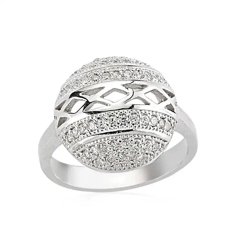 Sterling Silver Ring for Women Zircon Stone 925 Sterling Jewelry Wedding Party Birthday Gift - Box - Women - Fashion - Botiva - Size - Turkish - Patterned Embroidered