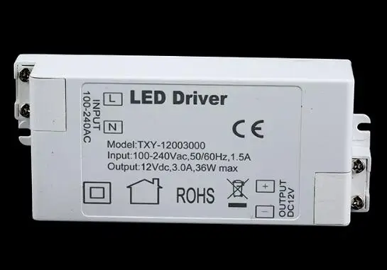 Imagem -05 - Led Driver Transformer 60w 36w 24w 12w 6w dc 12v Adaptador de Potência de Saída da Fonte de Alimentação para Led Lâmpada ce Ukca