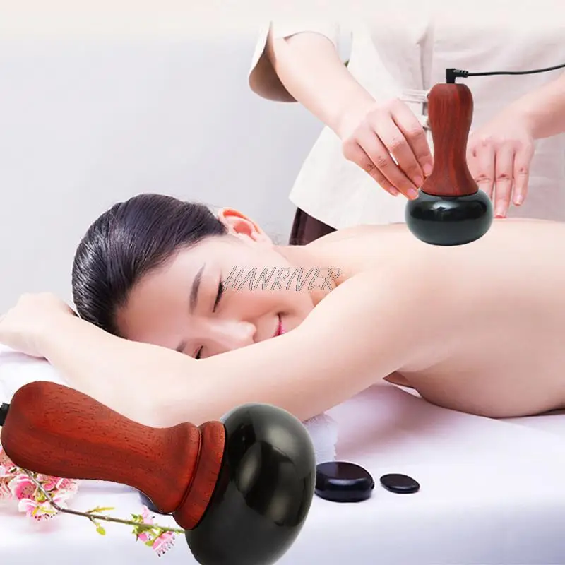 

Natural Electric Bianstone for Face Back Massage Slimming Body Skin Lift Care Spa Meridian Dredging Muscle Gua Sha Massage Tool