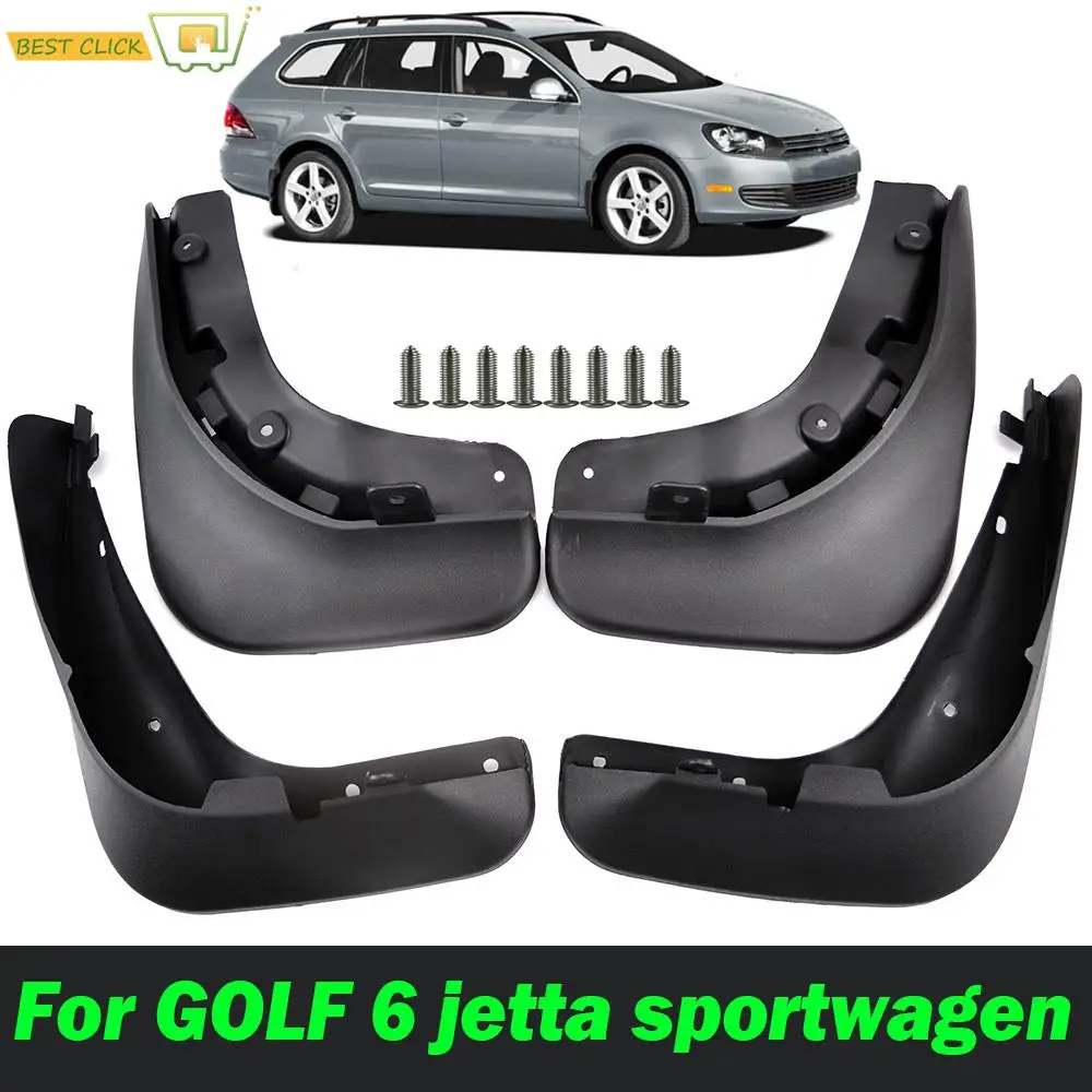 4X Set For VW Golf 6 MK6 Variant Vento Wagon Jetta SportWagen Mud Flaps Splash Guards Mudguards Front Rear 2010 2011 2012 2013