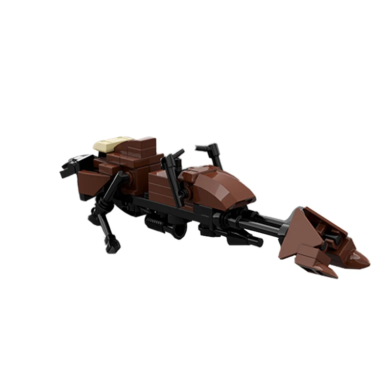 MOC-Mini Model Building Blocks para crianças, Speeder Bike, tijolos de motocicleta, bicicleta de alta tecnologia, ideia DIY, brinquedos de carro para meninos, presente