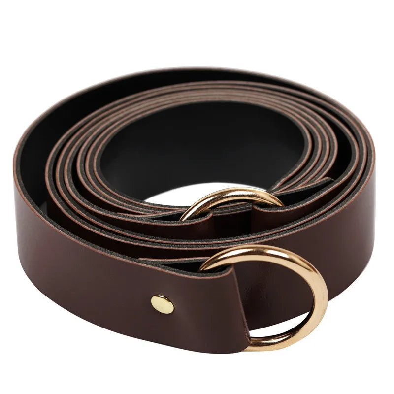 Pasek do talii w stylu średniowiecznym i renesansowym, 220 cm, akcesoria do kostiumów dla dorosłych mężczyzn, wikingów, rycerzy, piratów, cosplay, skórzana klamra