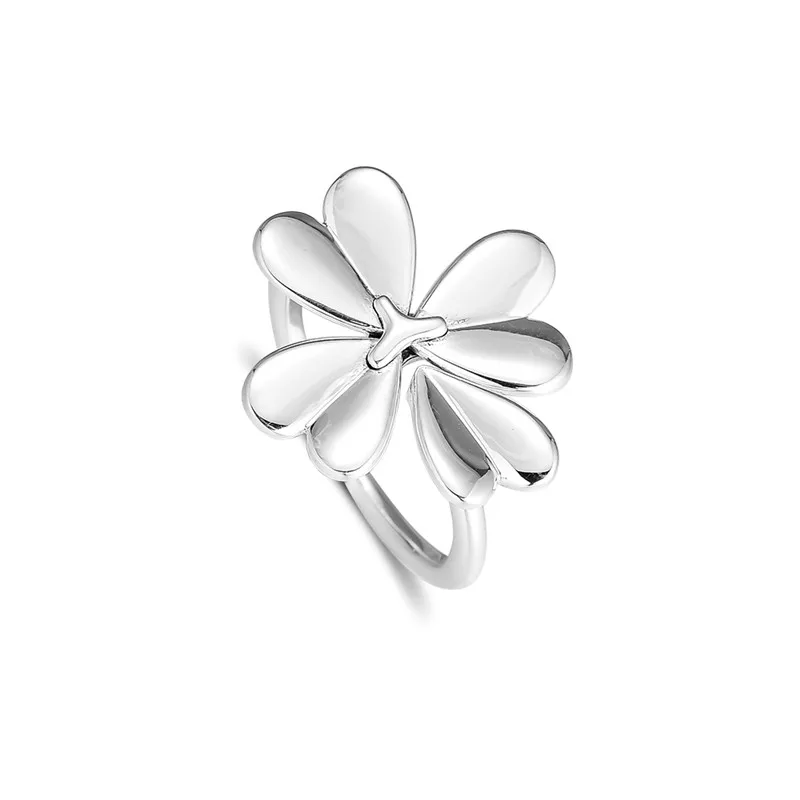 

Spring 925 Sterling Silver Jewelry Women Rings Special Design Moving Clover Rings for Women Vintage Propose Girl Ring Jewelry