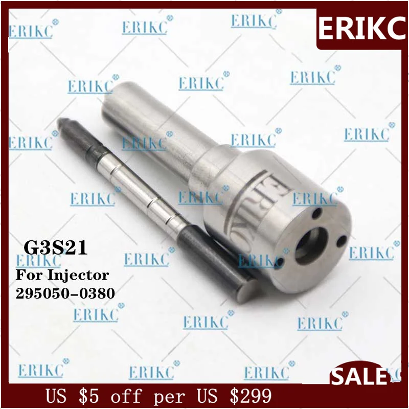 

ERIKC G3S21 Diesel Injector Nozzle Common Rail Spray G3S21 FOR INJECTion 295050-0380 Hino J08e