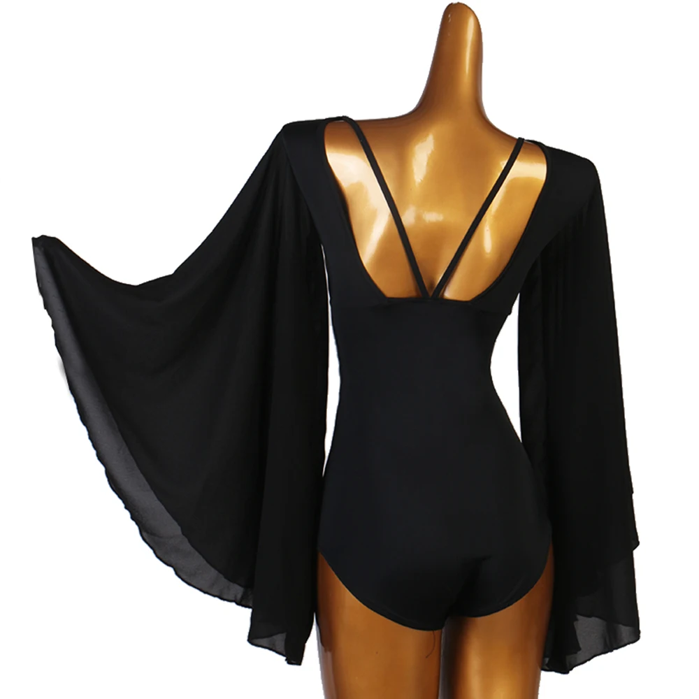 Bodysuit para a competição de dança de salão vestidos de dança de tango valsa padrão flamenco vestir traje corpo d1051 latin