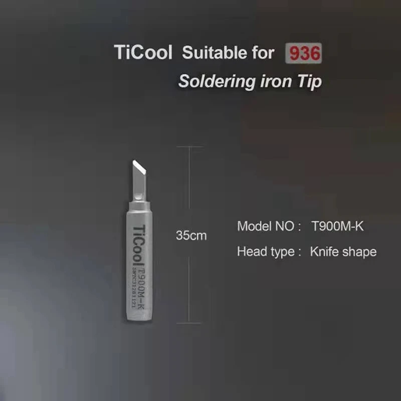 TiCool 936 العالمي تحلق سلك سبيكة لحام تلميح مستقيم تلميح قمة منحنية سكين صغير تلميح هو مناسبة لأدوات إصلاح المحمول