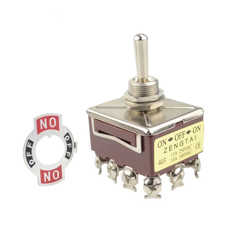 1PCS E-TEN 403 12pin ON-OFF-ON 12mm toggle switch rocker switch toggles