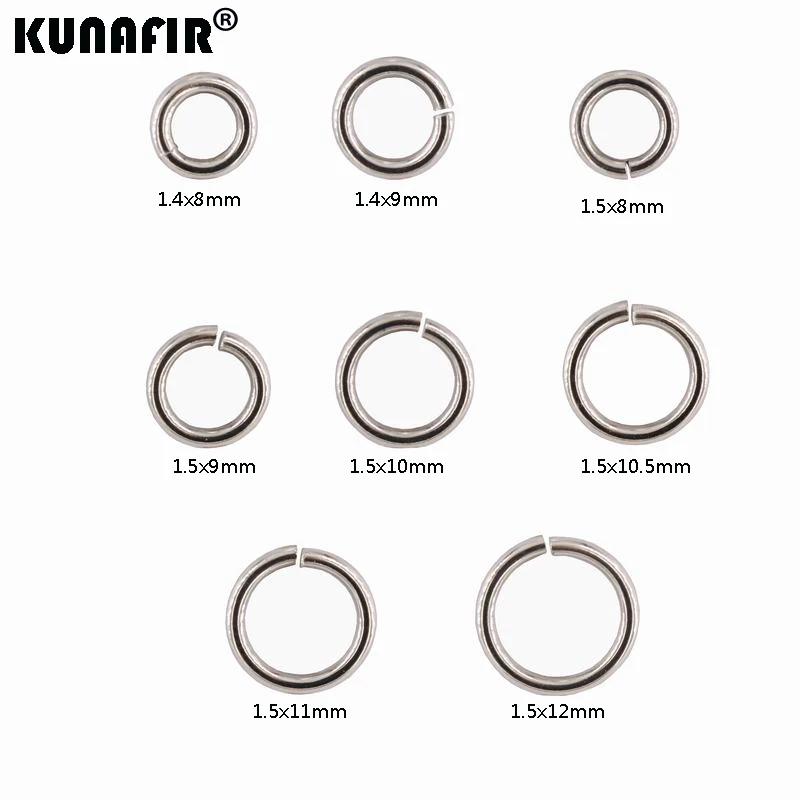 1.4mm-1.5mm drut stalowy stal nierdzewna jump rings 200pcs -1000pcs DIY akcesoria naszyjnik łańcuchy części