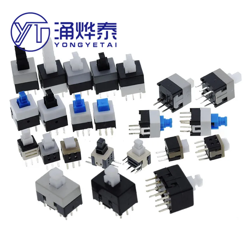 YYT 5.8*5.8mm Key switch 5.8*5.8 self-locking/non-self-locking switch high head/flat head 6pin/3pin DIP type SMD type