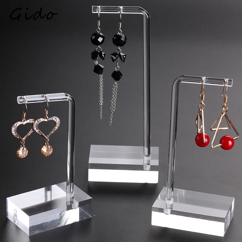 3PCS/Set Earring Stand Earrings Display Stand Jewelry Acrylic Props Silver Jewelry Jade Earrings Storage