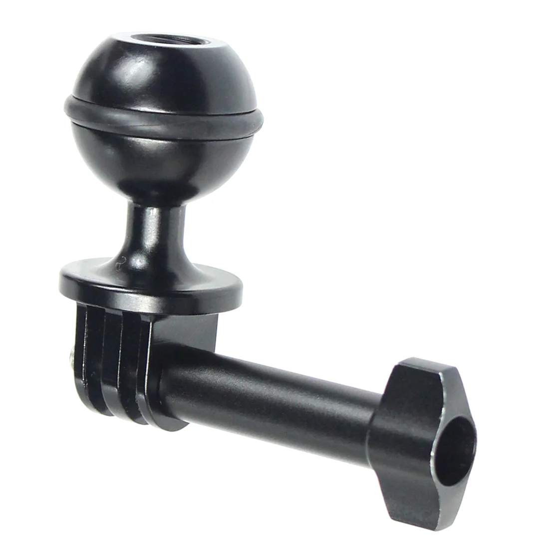 Mini Ball treppiede Head Mount adattatore per testa a sfera da 1 pollice 3/8 staffa per braccio per luce Video subacquea per RAM per GoPro 13 12 11 10 9 8 fotocamera