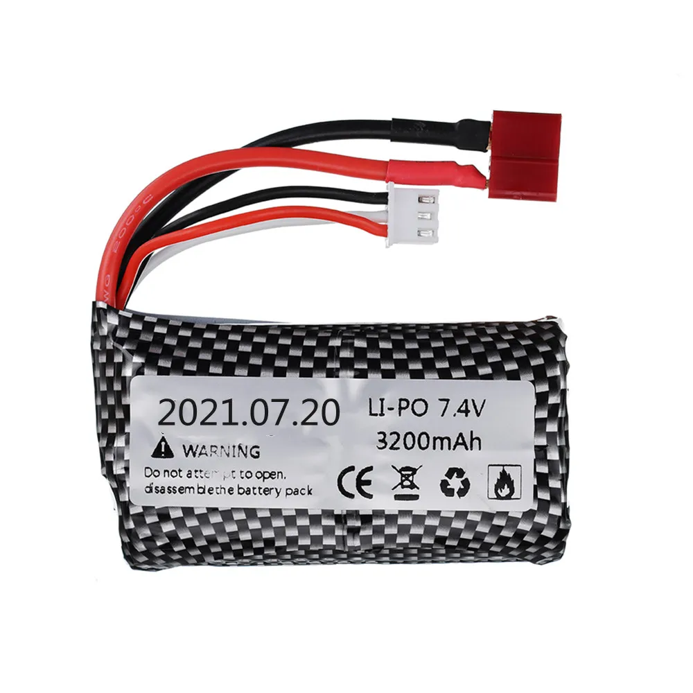 ل Wltoys 144001 سيارة 2s 7.4 فولت 1500/2200/3000/3200mAh يبو بطارية T التوصيل ل Wltoys 144001 12423 12428 RC قطع غيار السيارات