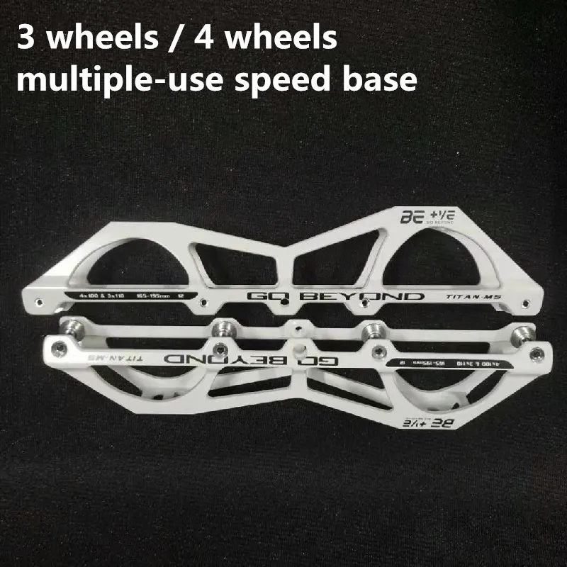 Original BE+VE Multiple use 3 Big wheel 4 Small Wheels Inline Speed Skates Frame M5 Alloy CNC Race Skating Base 110mm 125mm Tyre