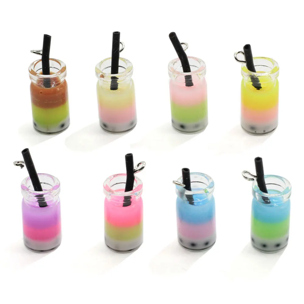 

Simulation Pearl Milk Tea Cup Resin Cabochon Miniature Dollhouse Food DIY Embellishment For Scrapbooking Accessories