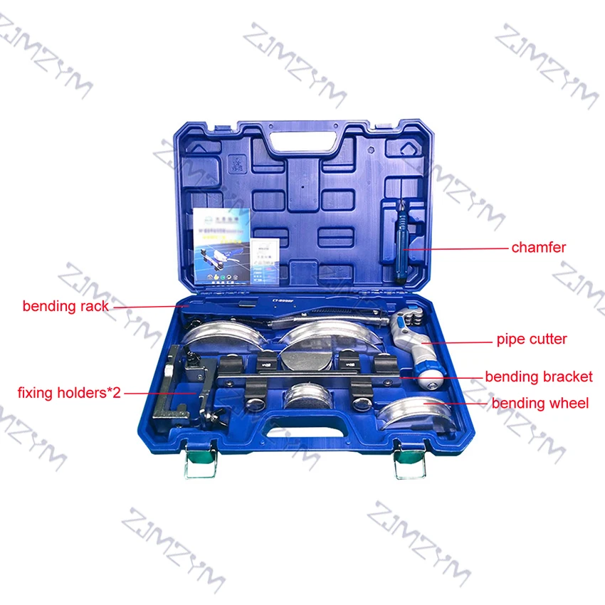 CT-999RF 10-22mm Pipe Tube Bender Air Condition Copper Manual Lever Multi-Bending Device Tubing Bender Combination Tool Kit