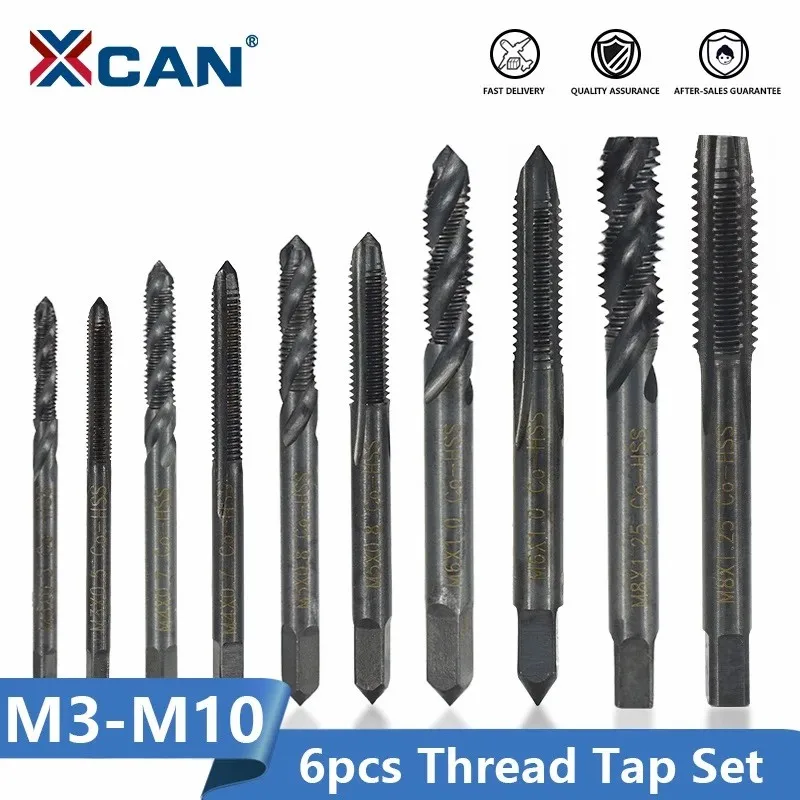 xcan thread tap drill bit grupo rosca nitreto revestido espiral parafuso metrico reto ferramentas de rosqueamento m3 m4 m5 m6 m8 m10 pcs 01