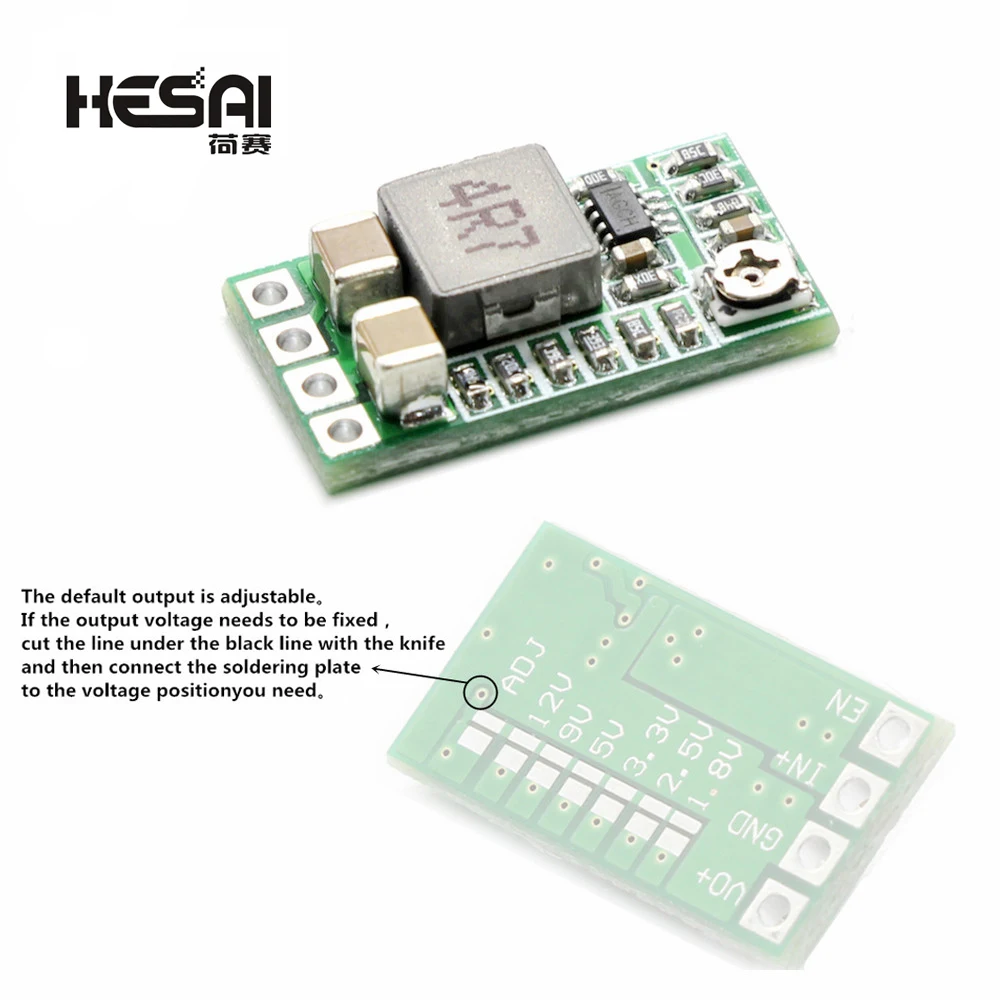 Ultra-Small Size DC-DC Step Down Power Supply Module 3A Buck Converter Adjustable 1.8V 2.5V 3.3V 5V 9V 12V