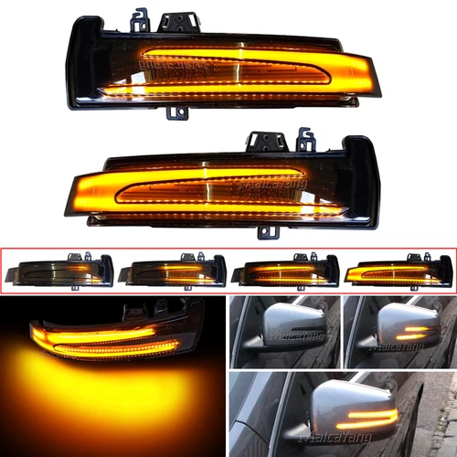 Luz indicadora de espejo retrovisor LED dinámica amarilla para coche, 12V, para Mercedes Benz W176 W246 W212 W204 CLA C117 GLA GLK W221 CLS W218