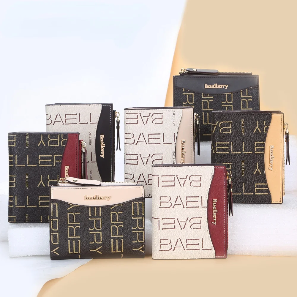 

Women's Wallets Fashion Brand Leather Zipper Coin Purse Ladies Card Bag For Women 2021 Clutch Women Female Purse Money Clip Wall