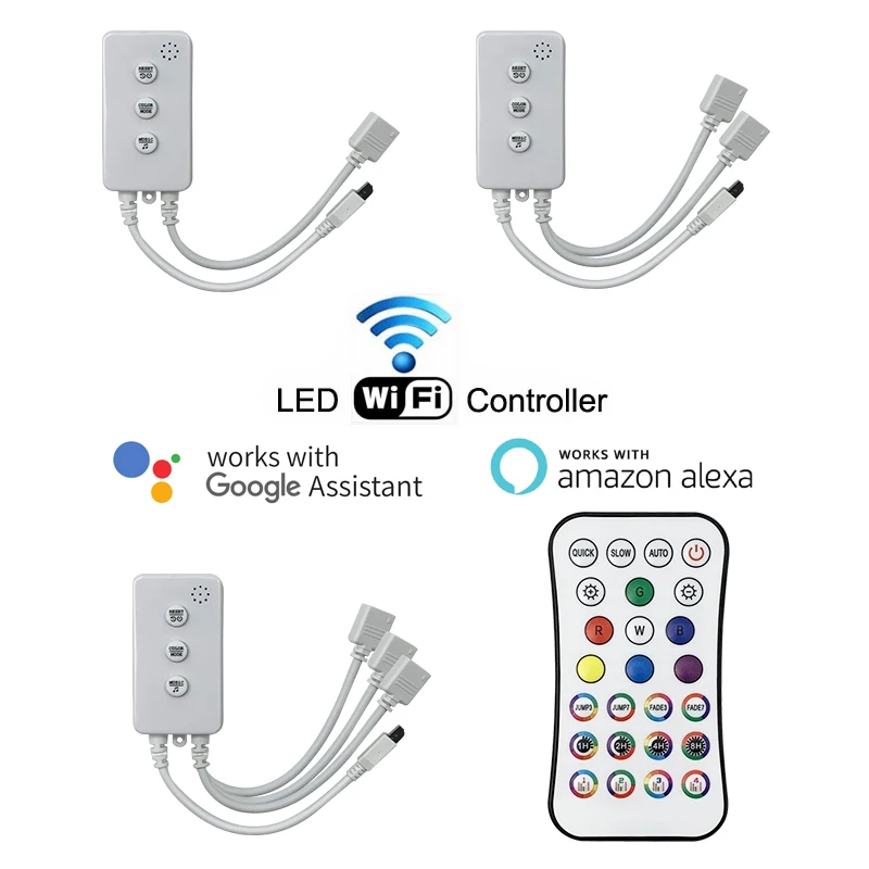 DC 12V 24V Smart LED Strip WIFI RGB RGBW Remote Controller Dimmer Android IOS APP IR Control For 5050/2835 LED Strip Light Tape