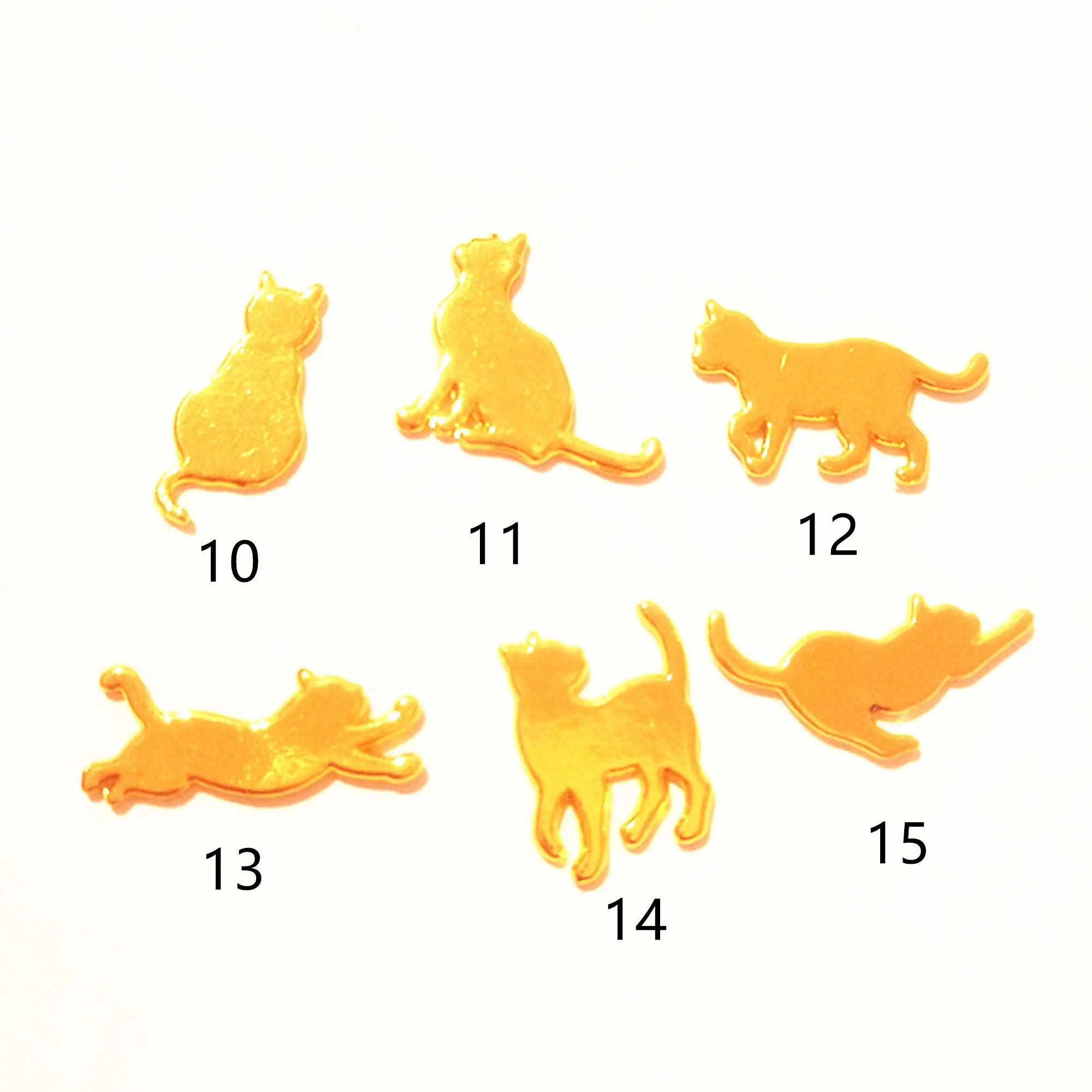 50 sztuk/partia epoksydowa UV przezroczysta dekoracja obudowy Alice Garden Cat uszczelniony wypełniacz DIY biżuteria akcesoria — zdjęcie 3
