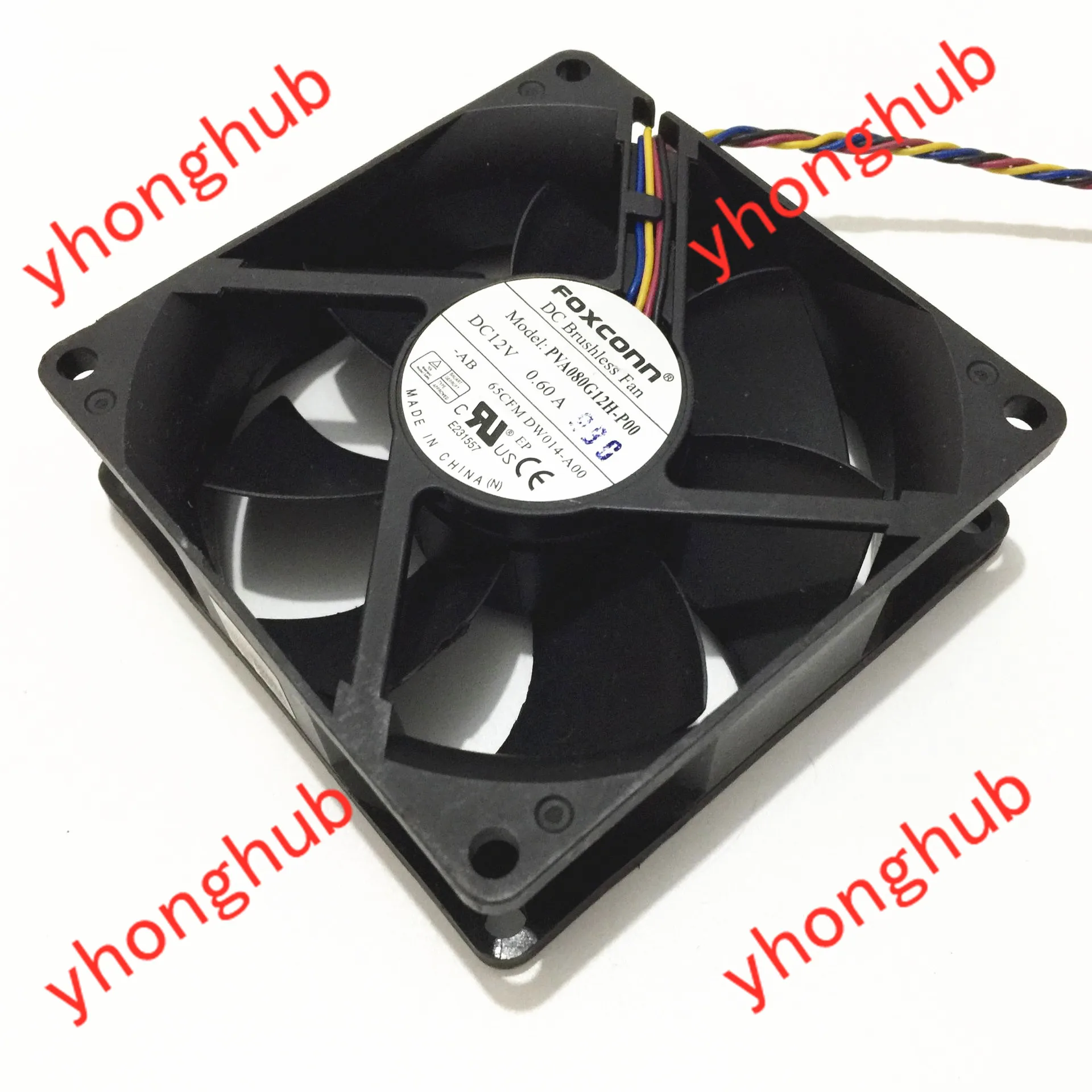 

Foxconn PVA080G12H-P00 Server Cooling Fan DC 12V 0.60A 80x80x25mm 4-Wire