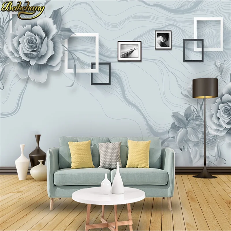 

beibehang Custom 3d photo wall paper roll stereoscopic large mural wall wallpaper floral wallpaper for living room TV backdrop