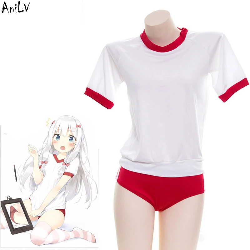 AniLV Japanese School Student Girl Swimsuit Costume Anime Izumi Sagiri Swimwear Uniform Pool Party Cosplay