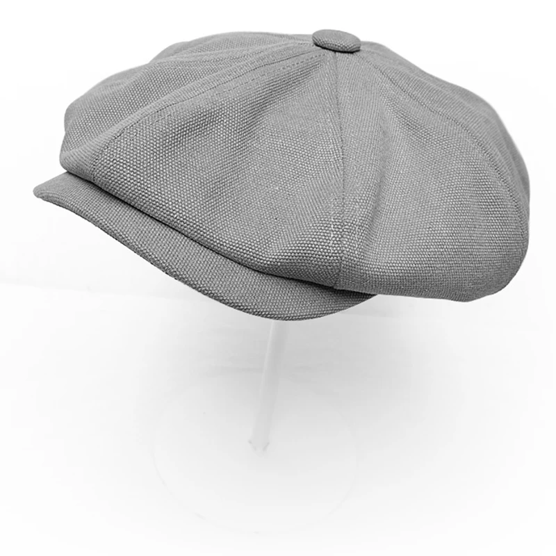 Brand Canvas Newsboy Caps Men High Quality Flat Caps British Style Octagonal Cap Vintage Gatsby Cap Spring Autumn Hats BLM21