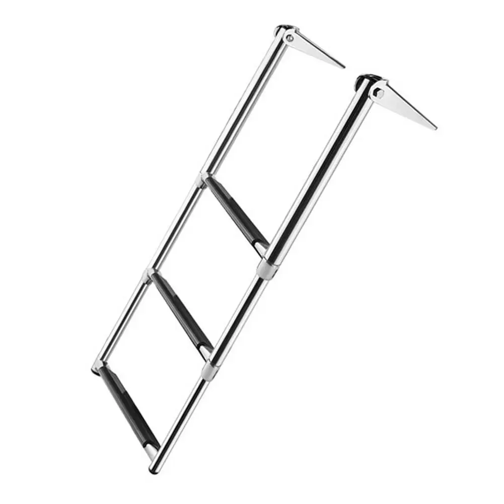 

3 Steps Boat Stainless Steel 304 Telescoping Folding Ladder Deck Outboard Swim Platform Boat Marine Yacht Accessories