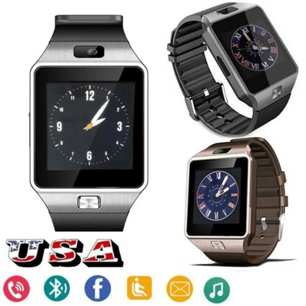 Touch Screen Smart Watch Men Women Bluetooth Wristwatch Phone Watch Remote Camera Answer Calls for Android Samsung Huawei LG HTC