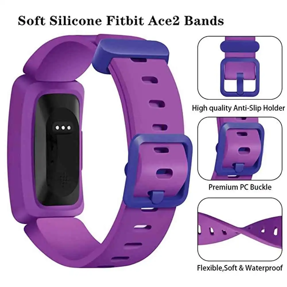 Silicone Wrist Band Strap For Fitbit Ace 2 Kids Watch Replacement Belt Bracelet  Wristbands For Fitbit Inspire/Inspire HR