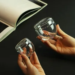 Petit bocal en verre avec couvercle, récipient à sucre, bouteilles, bocaux en verre de stockage de cuisine, mini bouteille de stockage de thé mignonne, écologique