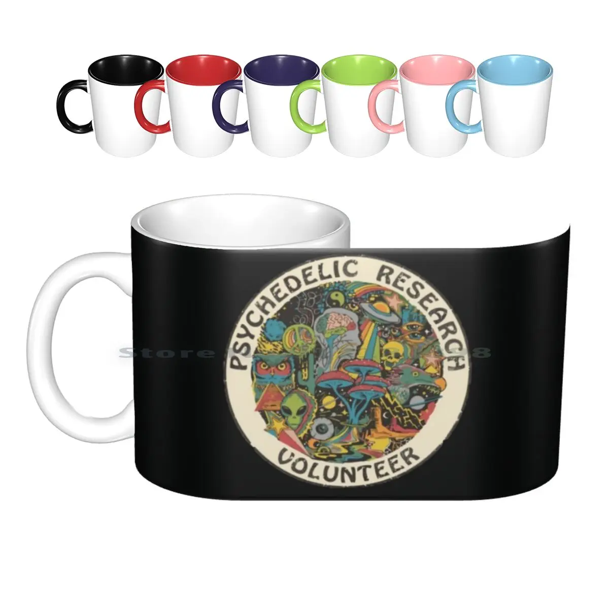 Research Volunteer Ceramic Mugs Coffee Cups Milk Tea Mug Jerry Garcia Fare Thee Wall Icecream Kid Bob Weir Jam Band America