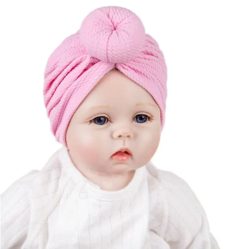 Newborn Toddler Kids Baby Boy Girl Hats Turban Beanie Hat Winter Warm Soft Cap