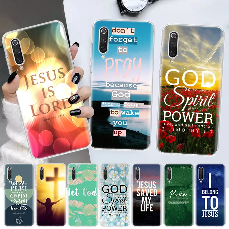 Funda de teléfono suave Dios Jesús Pray para Xiaomi Redmi Note 10, 10S, 9, 9S, 9T, 8T, 11, 11S, 11T, 11E, 12 Pro Plus, 7, 6, 5